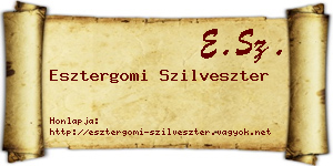 Esztergomi Szilveszter névjegykártya