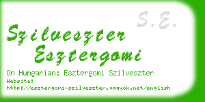 szilveszter esztergomi business card